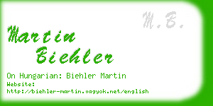 martin biehler business card